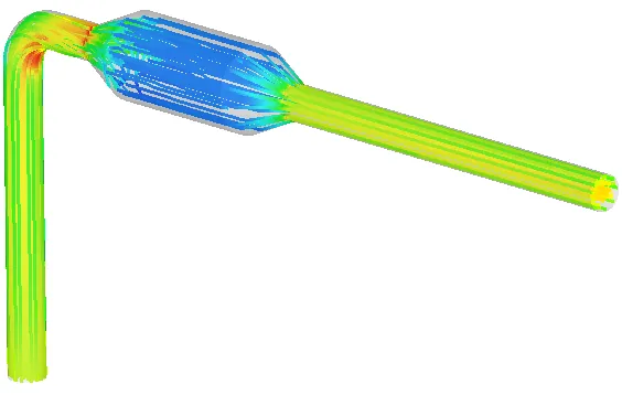4. exothermia_catalyst-4-Ansys_Fluent-velocity_streamlines-2