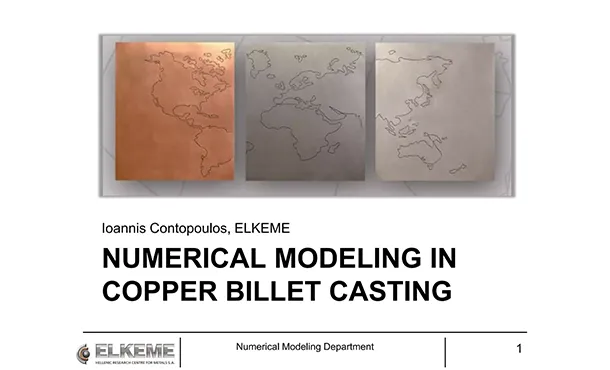 Numerical modeling in copper billet casting