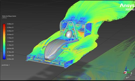 UNI Maribor Grand Prix Engineering GPE26 electric Formula Student race car, developed with Ansys simulation technology and supported by Simtec.